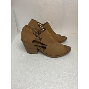 Womens Susina Genuine Leather Tan Platform Slip-On Size 8.5